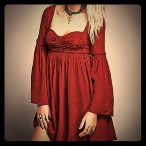 Free People Duchess deep red dress
